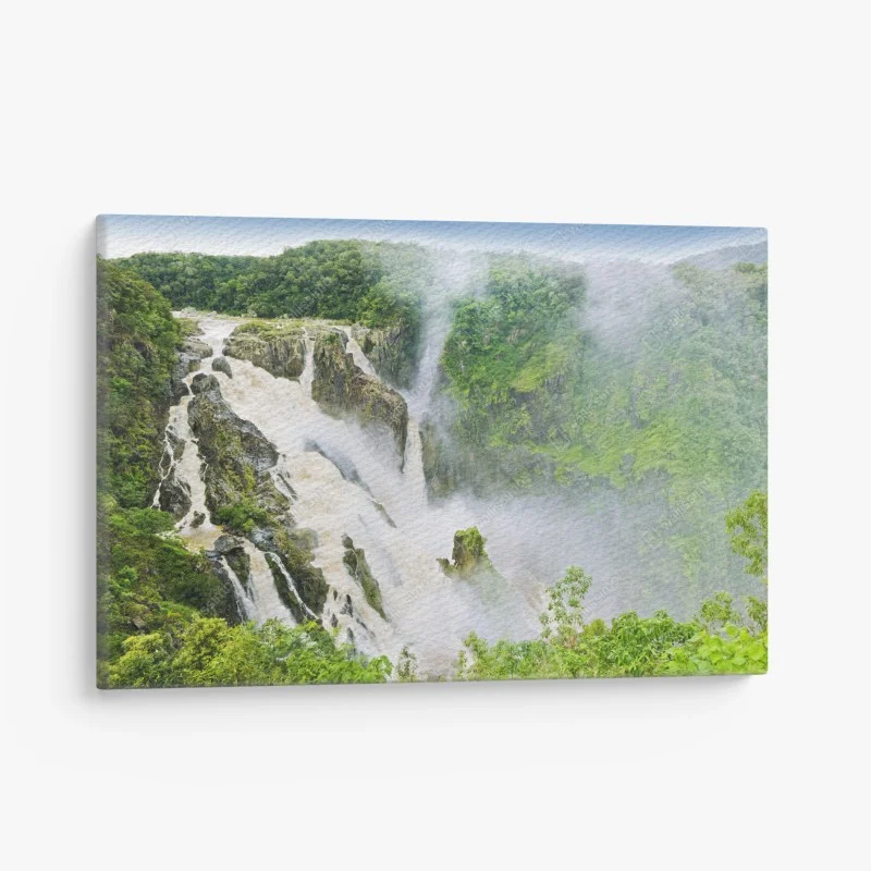 Leinwandbild wasserfall Barron Falls im regenwald