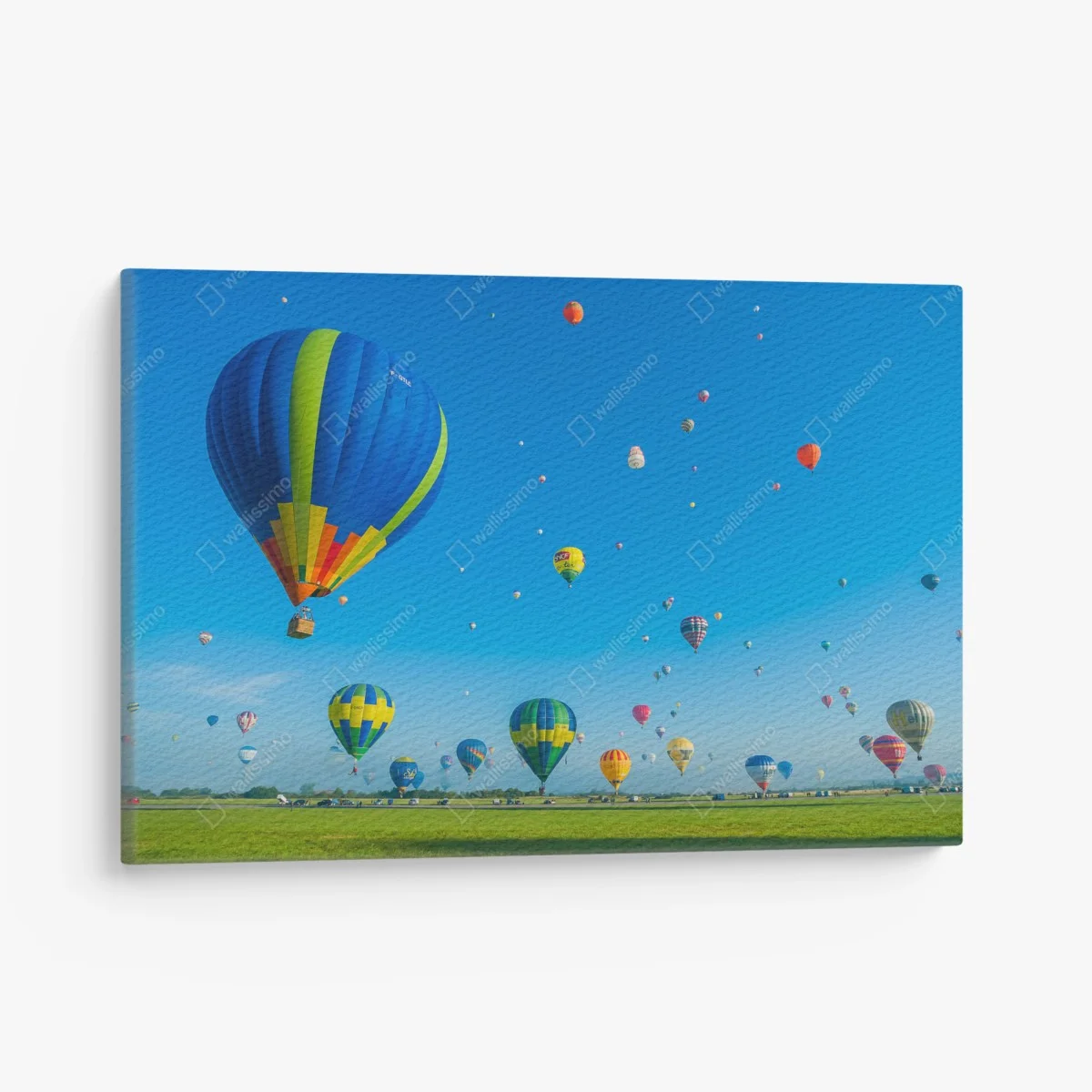 Leinwandbild bunte heißluftballons über Chambley – Wallnifity® Leinwandbild bunte heißluftballons über Chambley – Wallnifity®