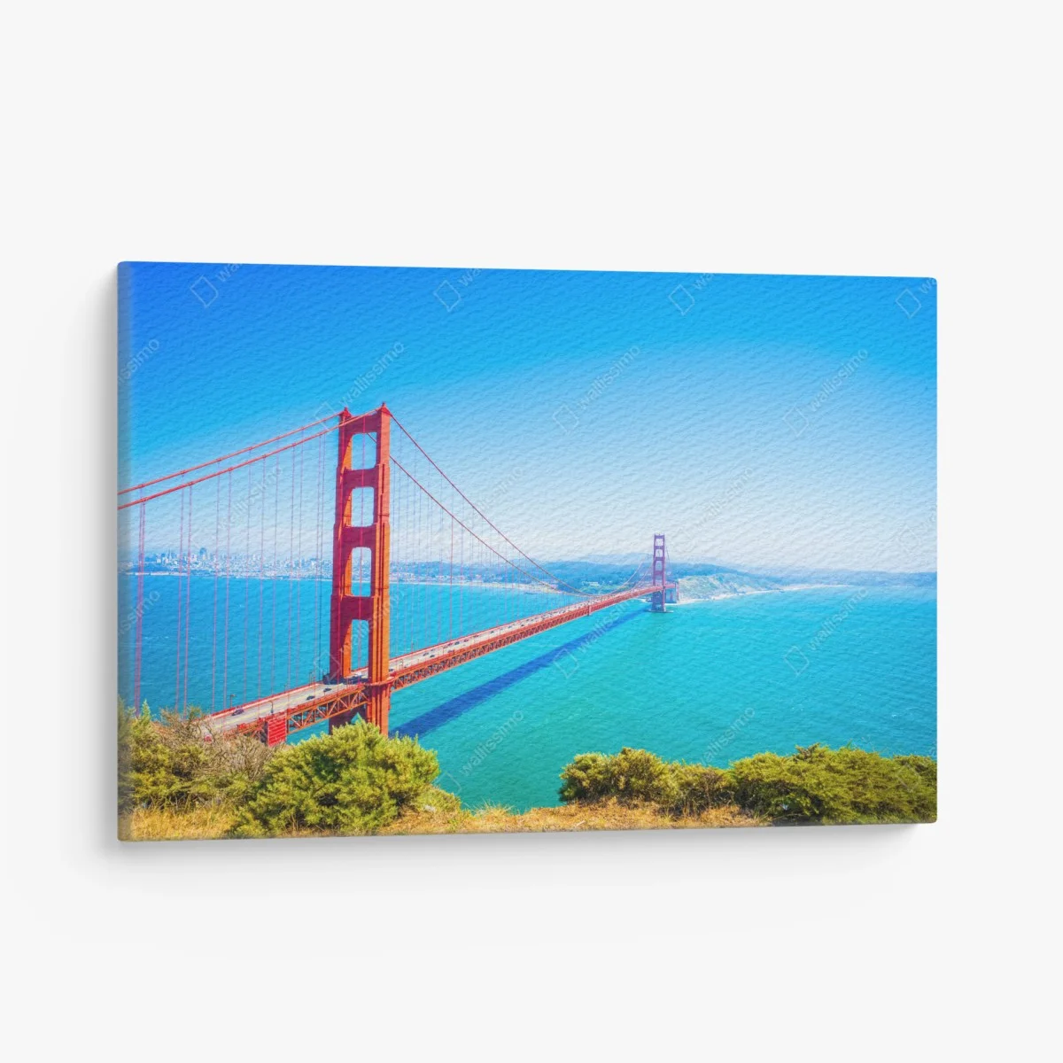 Leinwandbild Golden Gate Bridge über der bucht von San Francisco – Wallnifity® Leinwandbild Golden Gate Bridge über der bucht von San Francisco – Wallnifity®