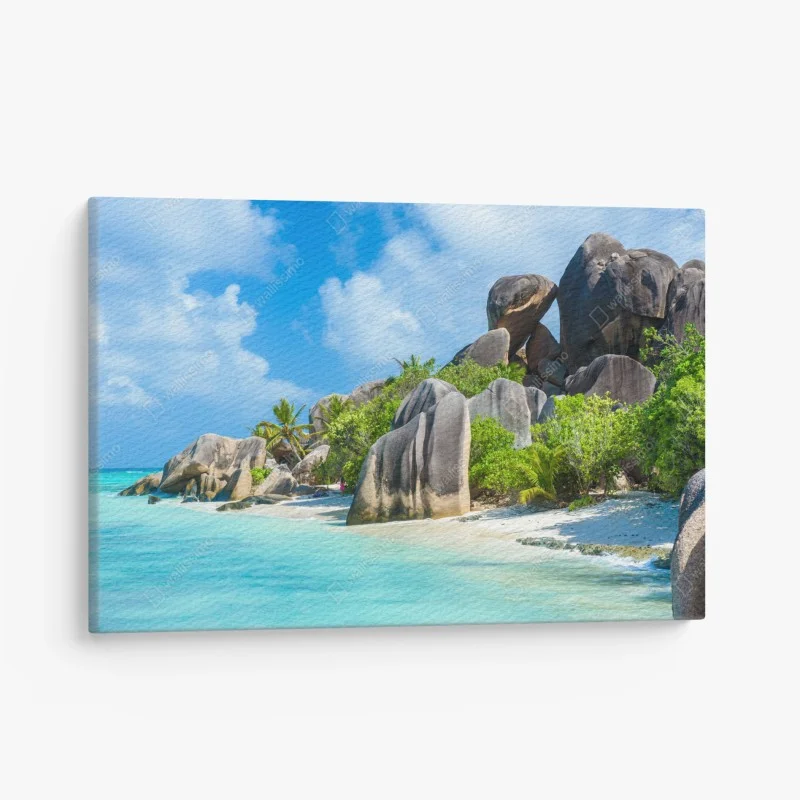 Leinwandbild strand Anse Source d'Argent, La Digue