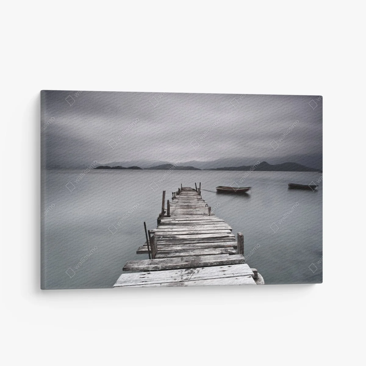 Leinwandbild ruhige seebrücke über stillem meer – Wallnifity® Leinwandbild ruhige seebrücke über stillem meer – Wallnifity®
