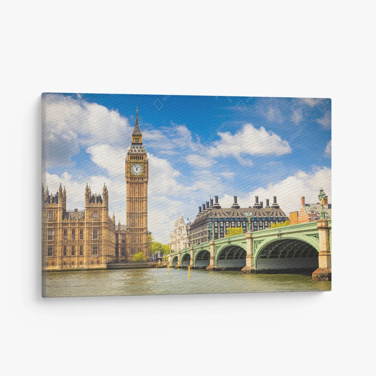 Leinwandbild London panorama mit uhrturm Big Ben und Westminster Bridge – Wallnifity® Leinwandbild London panorama mit uhrturm Big Ben und Westminster Bridge – Wallnifity®