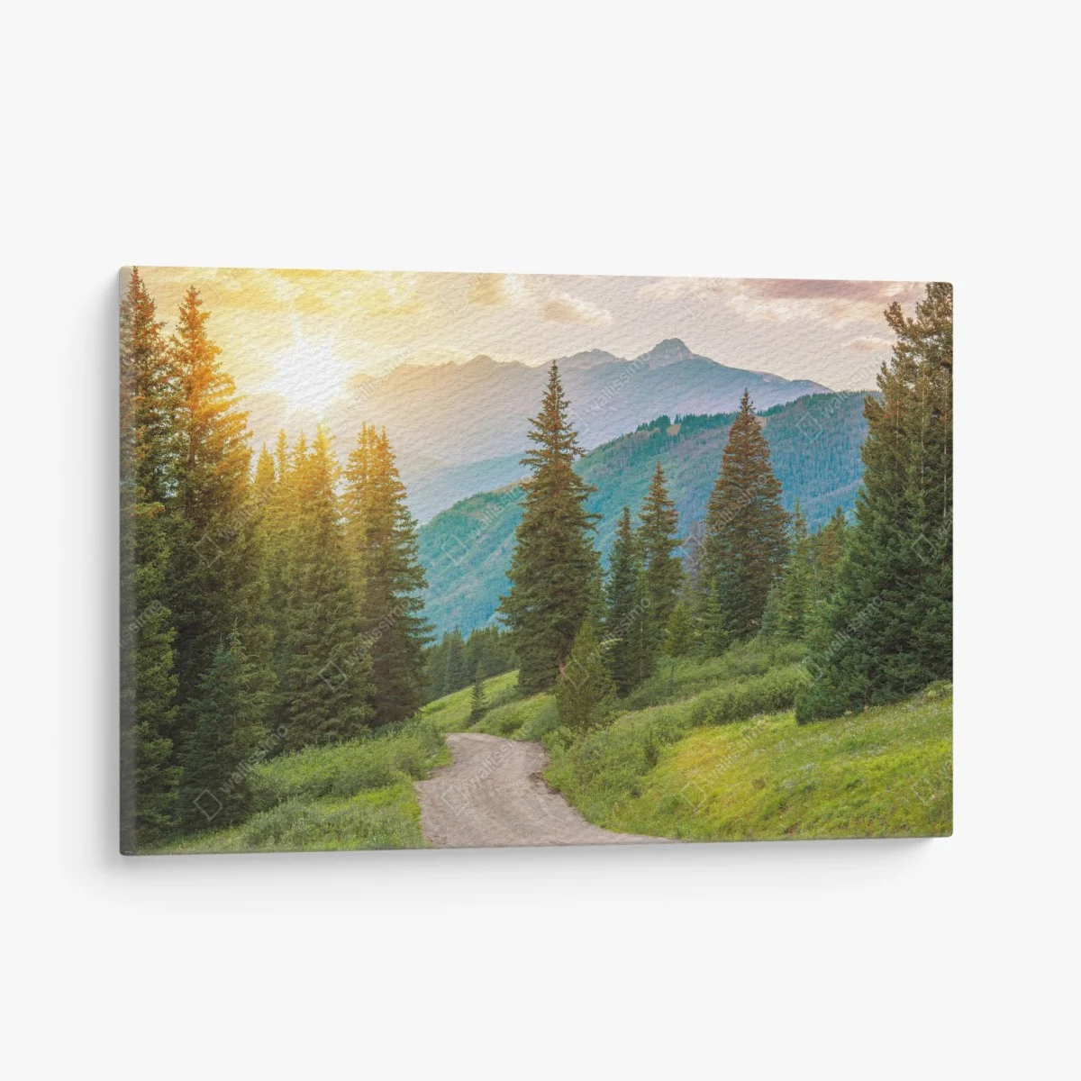 Leinwandbild Colorado bergpfad bei sonnenaufgang – Wallnifity® Leinwandbild Colorado bergpfad bei sonnenaufgang – Wallnifity®