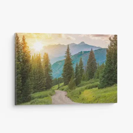 Leinwandbild Colorado bergpfad bei sonnenaufgang – Wallnifity®