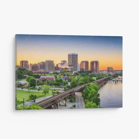 Leinwandbild Richmond skyline bei sonnenuntergang – Wallnifity®