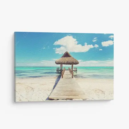 Leinwandbild tropischer steg in Punta Cana – Wallnifity®
