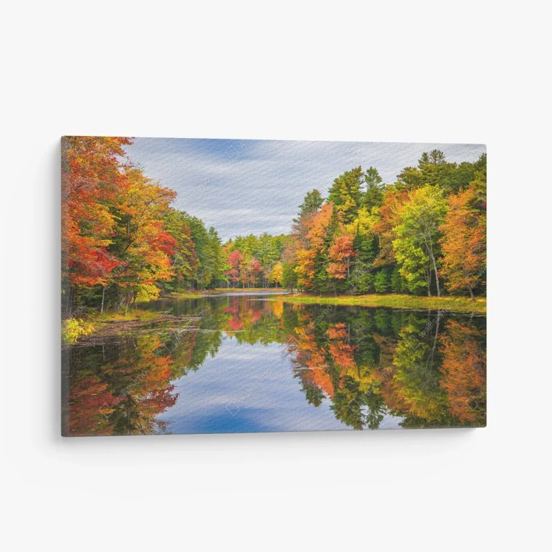 Leinwandbild herbstliche spiegelungen in Neuengland