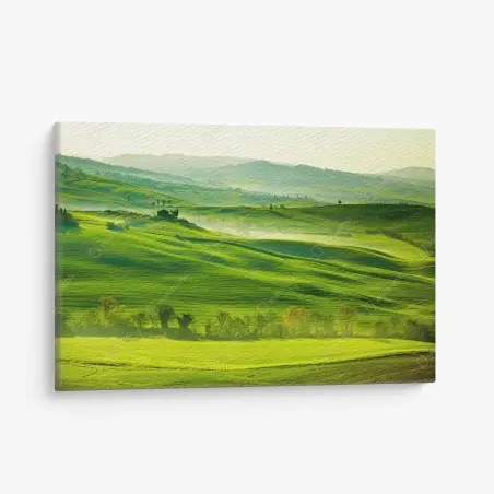 Leinwandbild sonnige sanft hügelnde landschaft der Toskana – Wallnifity®