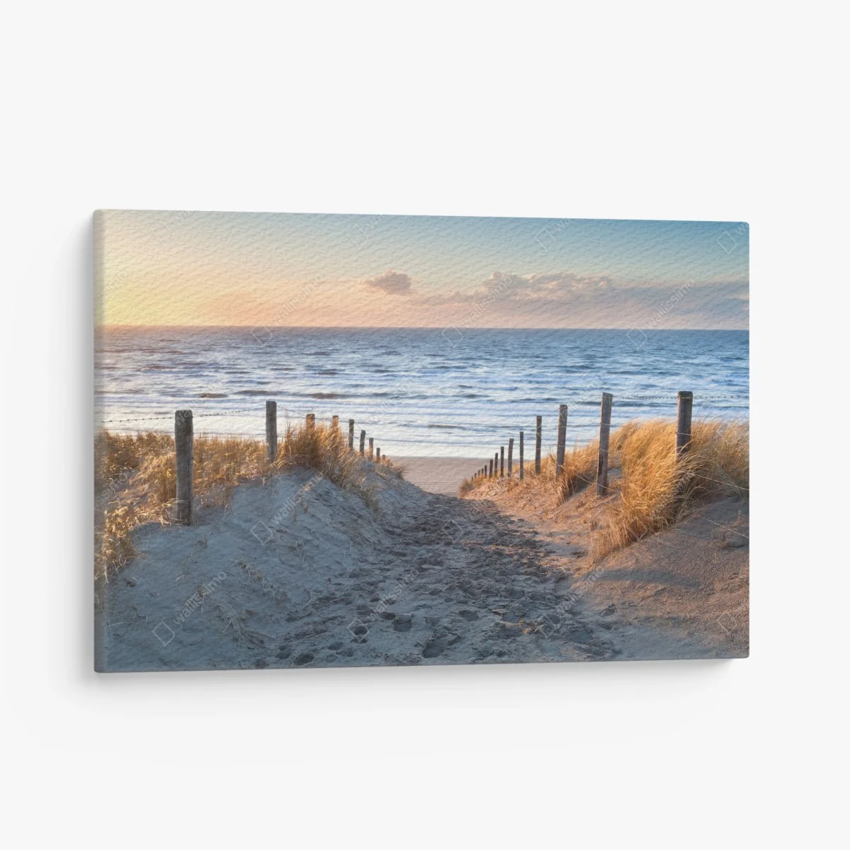 Leinwandbild sonnenuntergangspfad zur Nordsee, Holland – Wallnifity® Leinwandbild sonnenuntergangspfad zur Nordsee, Holland – Wallnifity®