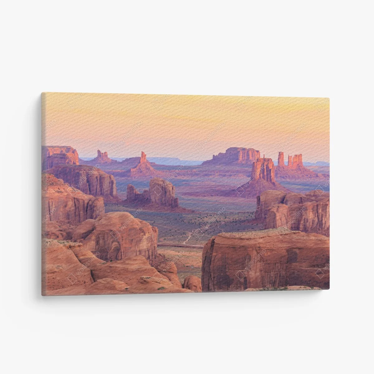 Leinwandbild Monument Valley wüsten sonnenuntergang panorama – Wallnifity® Leinwandbild Monument Valley wüsten sonnenuntergang panorama – Wallnifity®