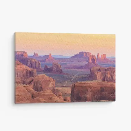 Leinwandbild Monument Valley wüsten sonnenuntergang panorama – Wallnifity®