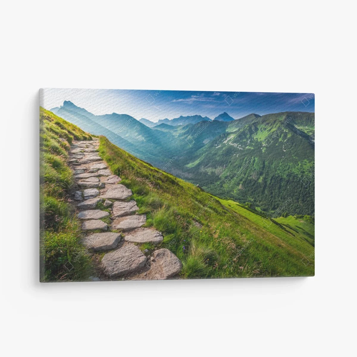 Leinwandbild wanderpfad in der Tatra bei sonnenaufgang – Wallnifity® Leinwandbild wanderpfad in der Tatra bei sonnenaufgang – Wallnifity®