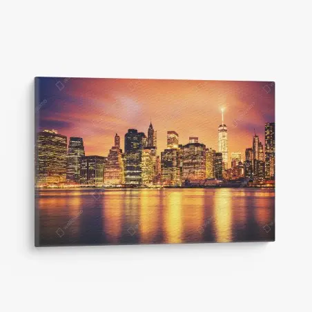 Leinwandbild New York skyline bei sonnenuntergang – Wallnifity®