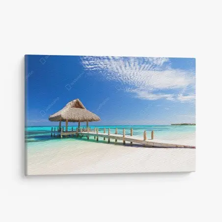 Leinwandbild ruhiger strandsteg in Cap Cana – Wallnifity®