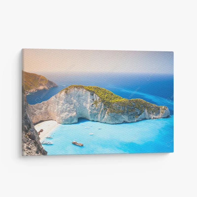 Leinwandbild türkisbucht am Navagio Strand, Zakynthos