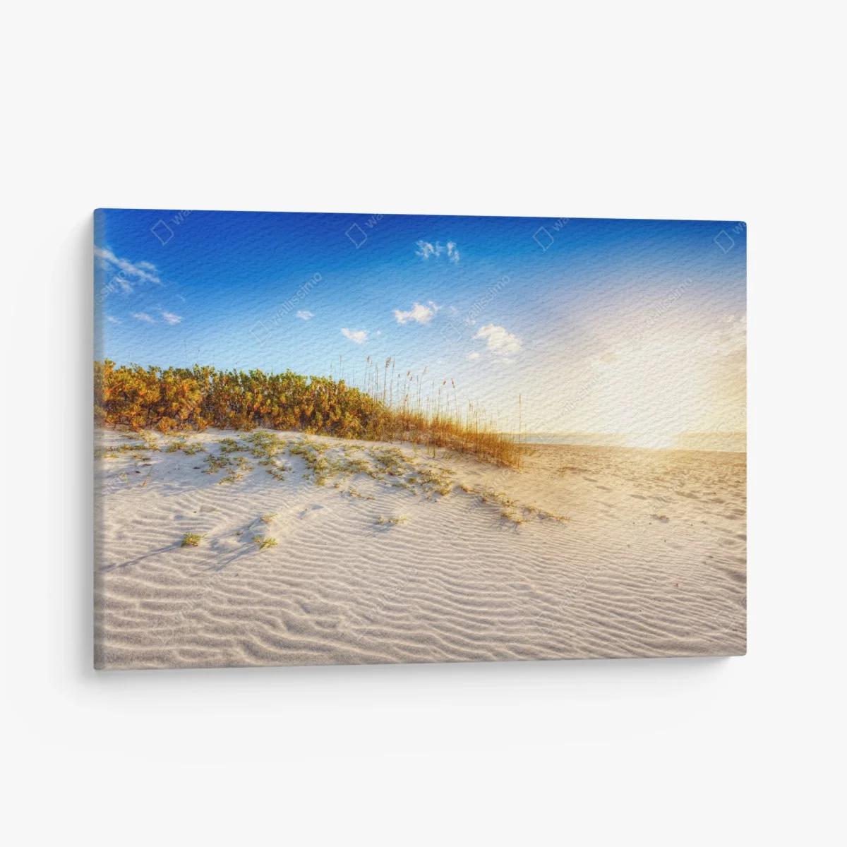 Leinwandbild sonnenuntergang über sanddünen von Grace Bay – Wallnifity® Leinwandbild sonnenuntergang über sanddünen von Grace Bay – Wallnifity®