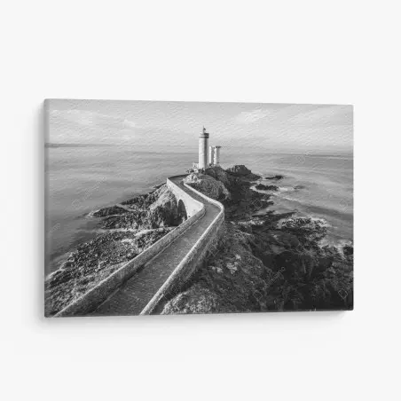 Leinwandbild leuchtturm auf felsiger küste – Wallnifity®