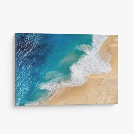 Leinwandbild luftaufnahme türkisfarbener strand – Wallnifity®
