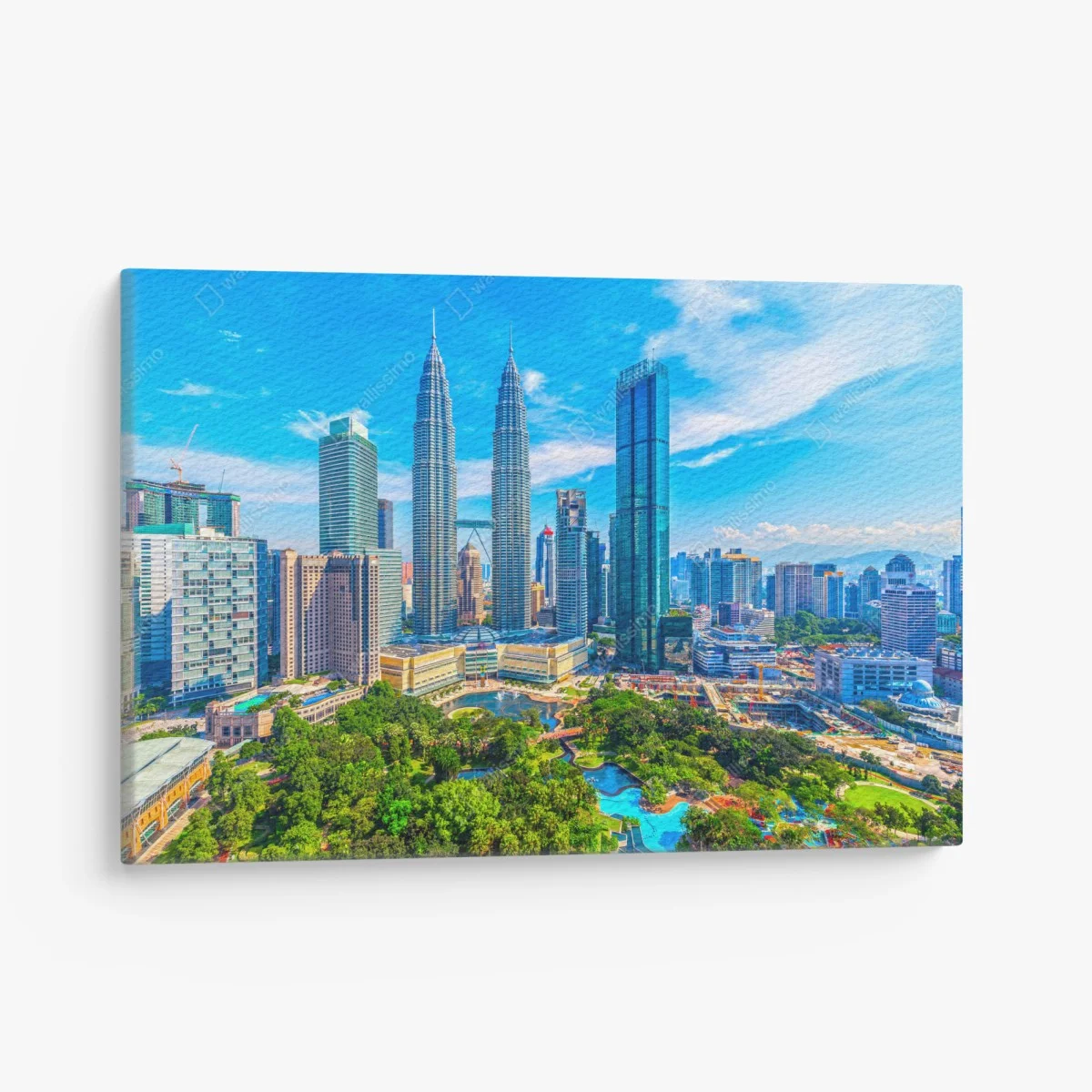 Leinwandbild Kuala Lumpur skyline mit den Petronas Towers – Wallnifity® Leinwandbild Kuala Lumpur skyline mit den Petronas Towers – Wallnifity®