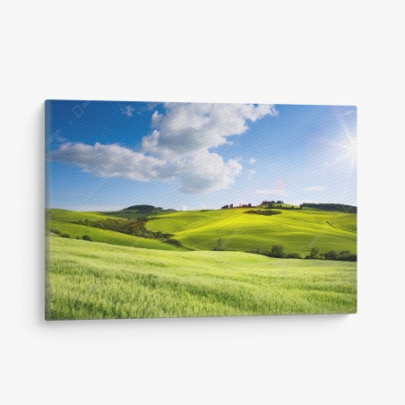 Leinwandbild Toskana sanfte hügel bei sonnenuntergang – Wallnifity®