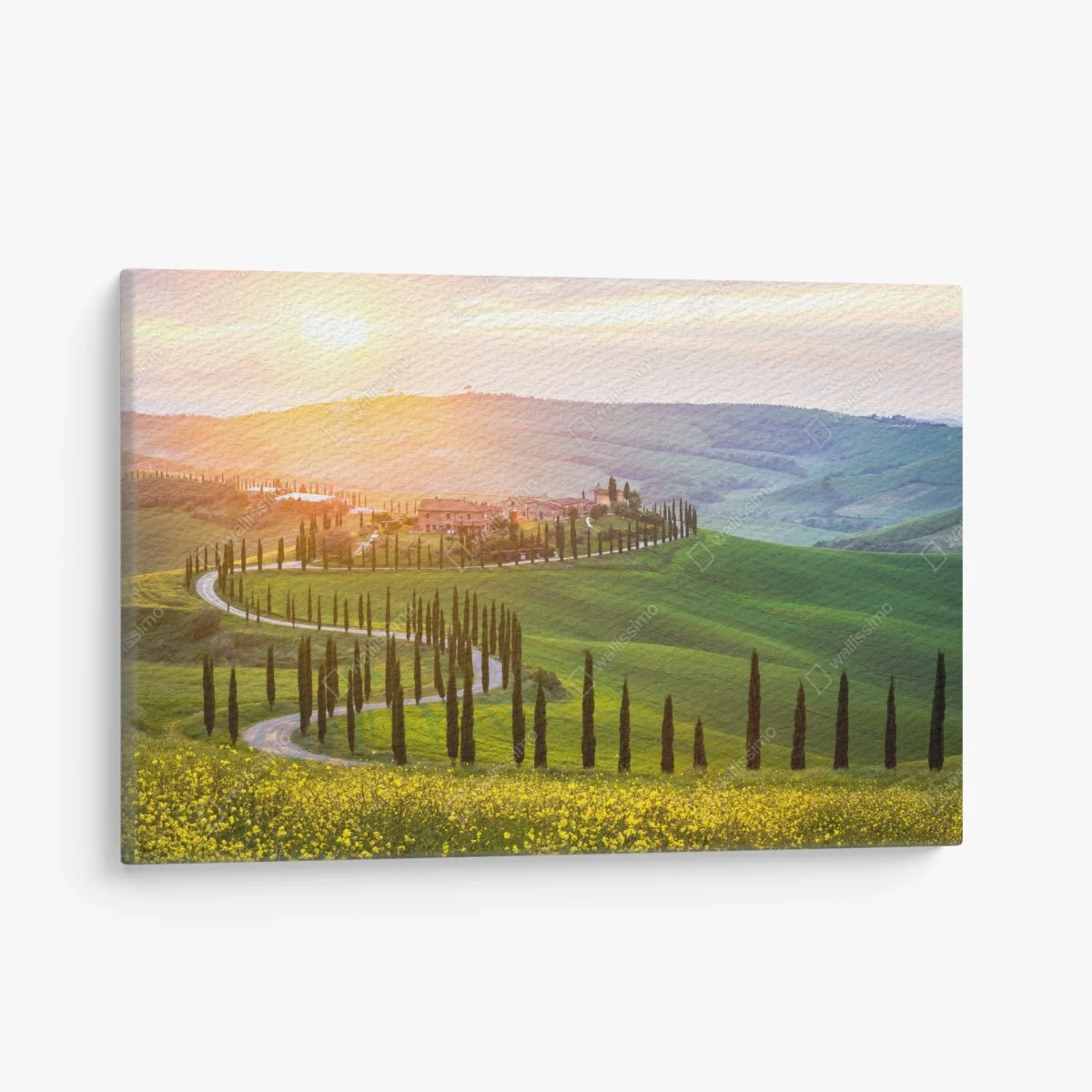 Leinwandbild sonnenaufgang in der Toskana – Wallnifity® Leinwandbild sonnenaufgang in der Toskana – Wallnifity®