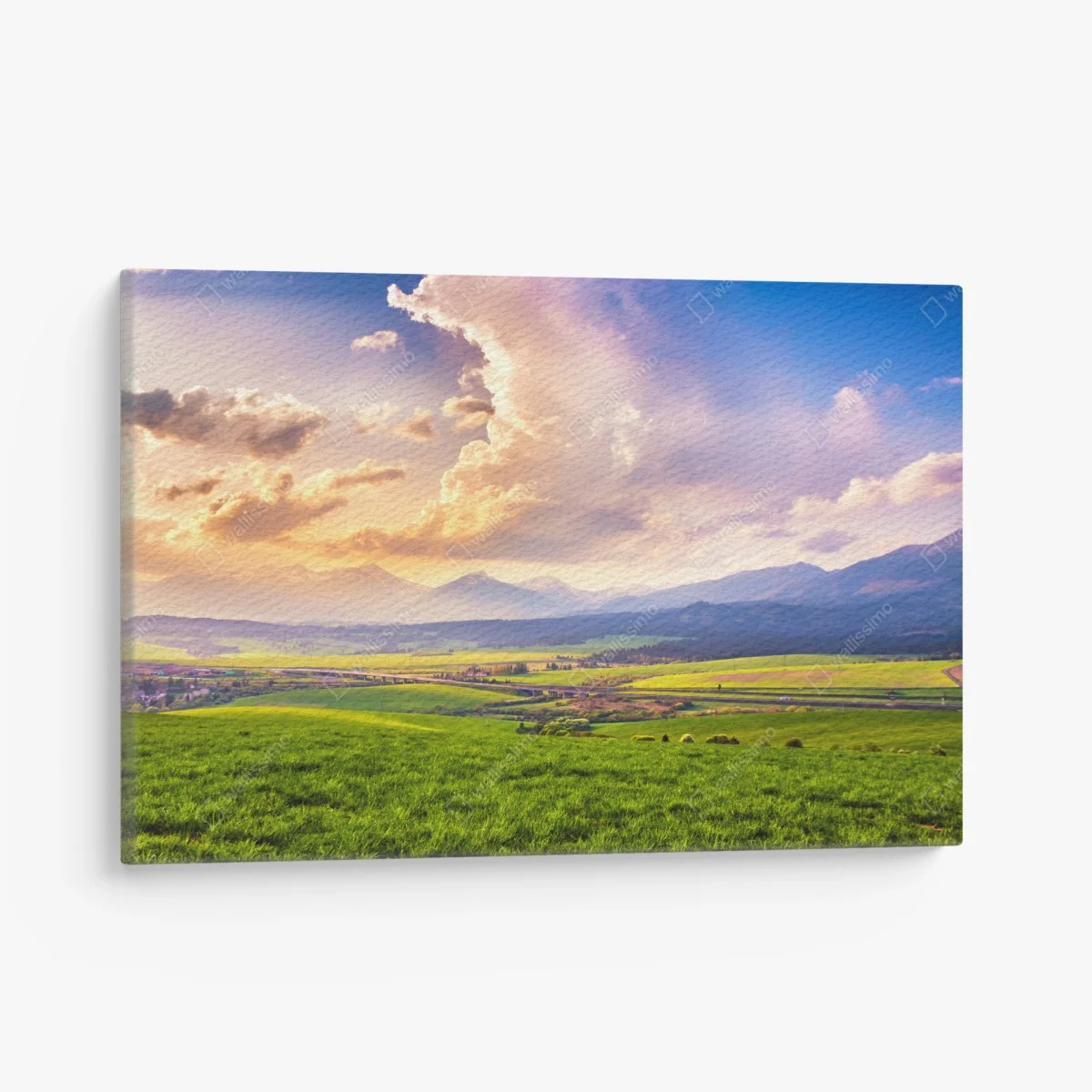 Leinwandbild frühlingshafte panoramalandschaft der Tatra, Slowakei – Wallnifity® Leinwandbild frühlingshafte panoramalandschaft der Tatra, Slowakei – Wallnifity®