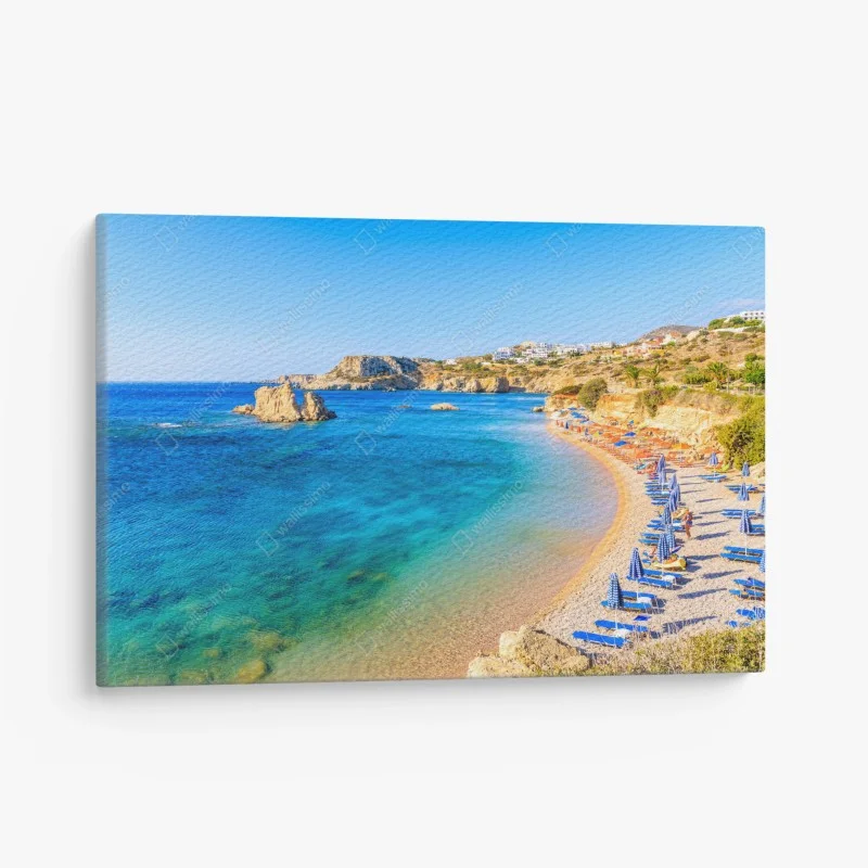Leinwandbild strand Ammopi, Karpathos türkisfarbene bucht