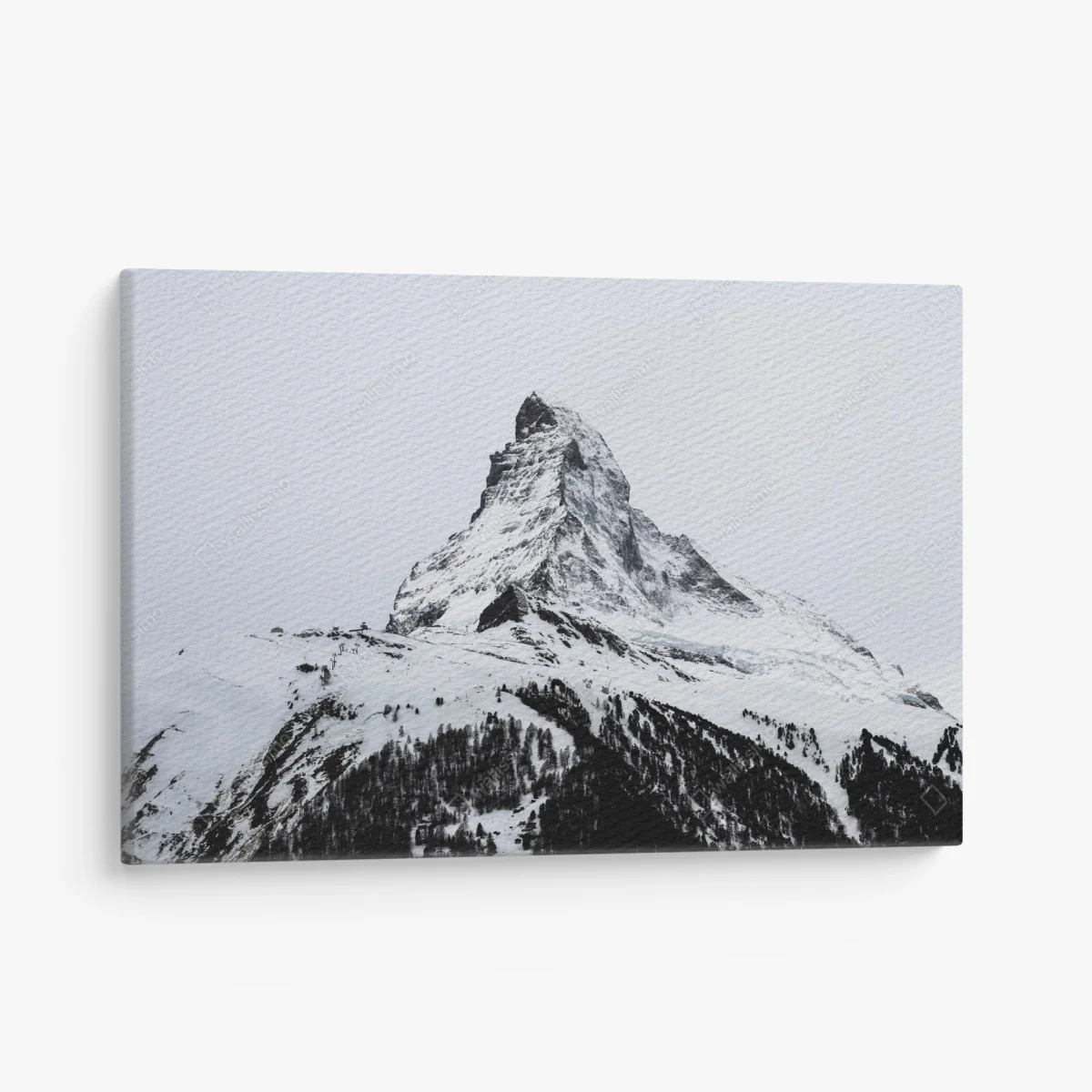 Leinwandbild einsamer schneebedeckter berggipfel – Wallnifity® Leinwandbild einsamer schneebedeckter berggipfel – Wallnifity®