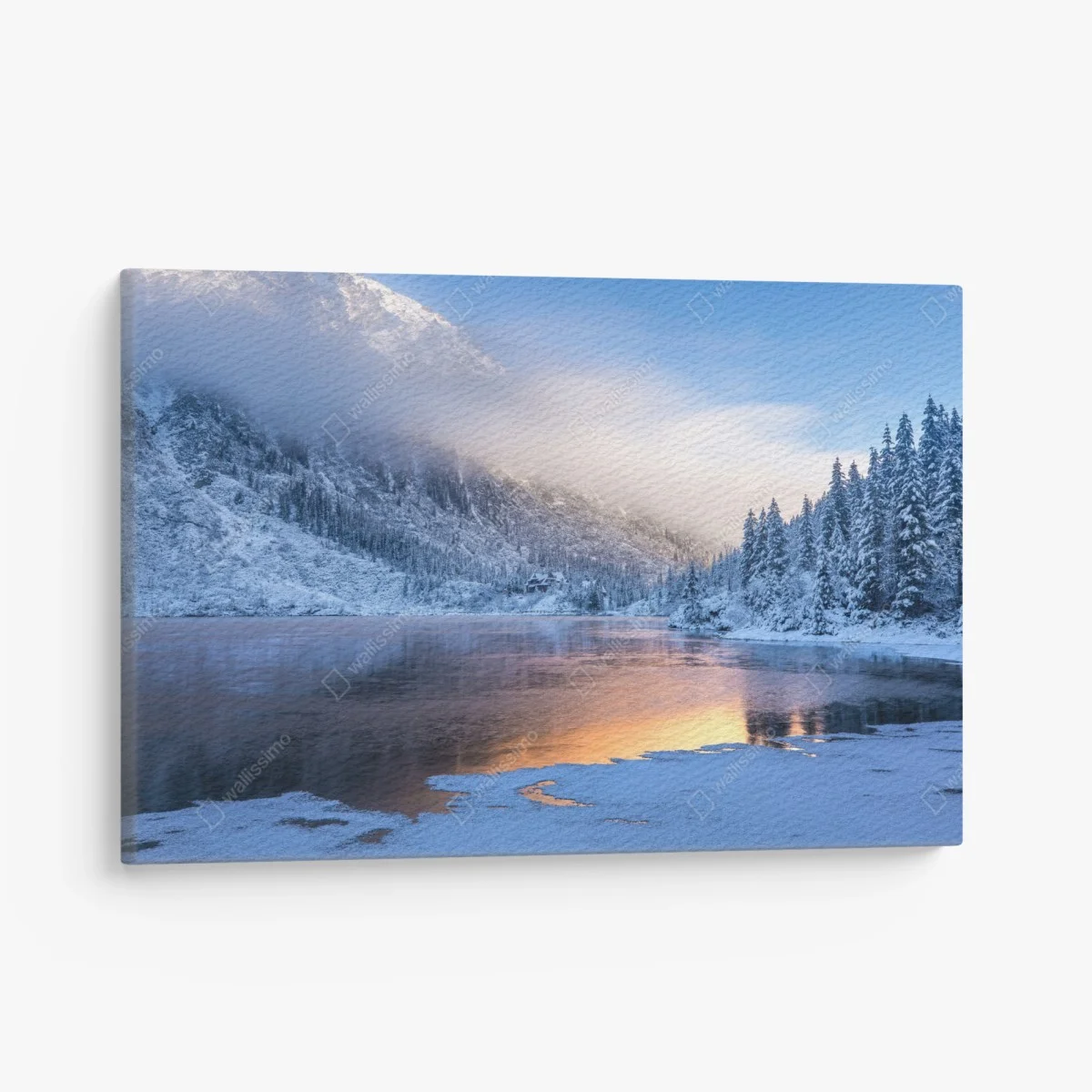 Leinwandbild winterlicher sonnenaufgang in der Hohen Tatra – Wallnifity® Leinwandbild winterlicher sonnenaufgang in der Hohen Tatra – Wallnifity®