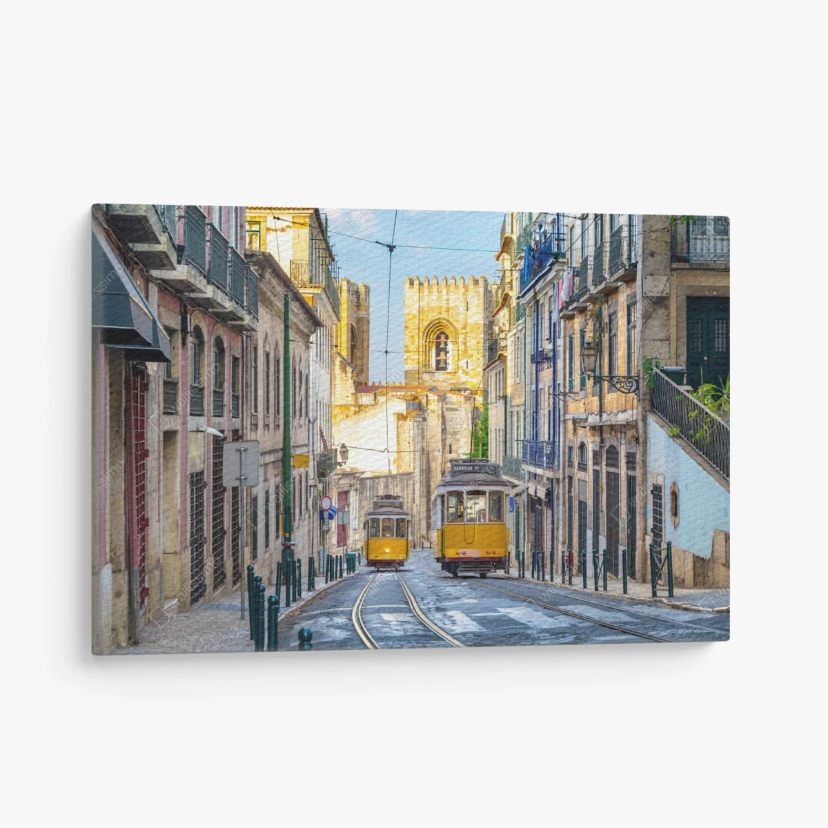 Leinwandbild sonnige straßenbahnen in Lissabon – Wallnifity® Leinwandbild sonnige straßenbahnen in Lissabon – Wallnifity®