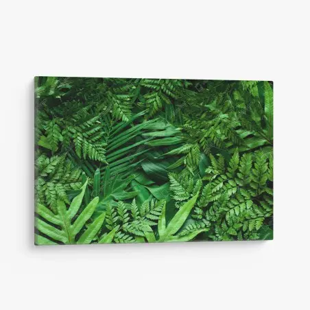 Leinwandbild üppiges grünes blättermuster – Wallnifity®