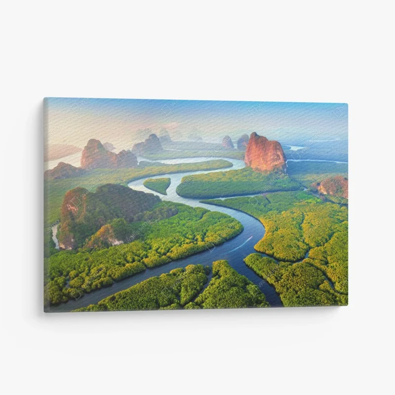 Leinwandbild sonnenaufgang über der Phang Nga Bucht
