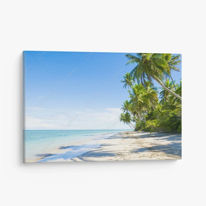 Leinwandbild tropischer palmenstrand