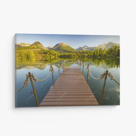 Leinwandbild steg am see Strbske Pleso – Wallnifity®