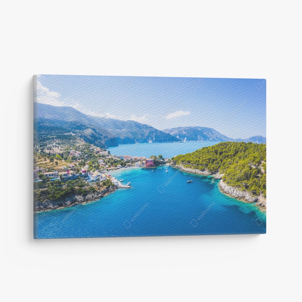 Leinwandbild sonnige bucht mit türkisfarbenem wasser – Wallnifity®