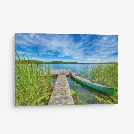 Leinwandbild ruhiger sommersee in Masuren – Wallnifity®