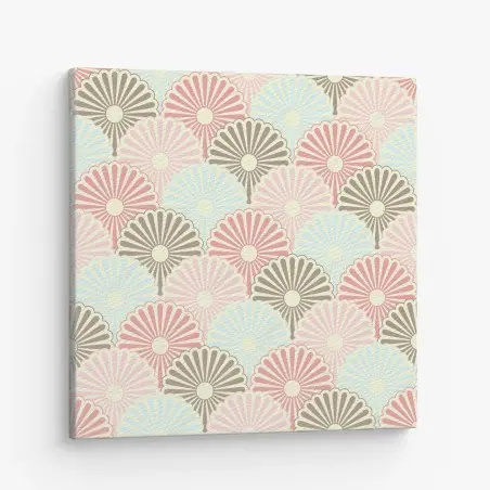 Leinwandbild pastelliges muschelmuster – Wallnifity®