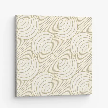 Leinwandbild goldenes art deco kreismuster – Wallnifity®