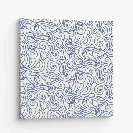 Leinwandbild nahtloses blaues wirbelmuster – Wallnifity®