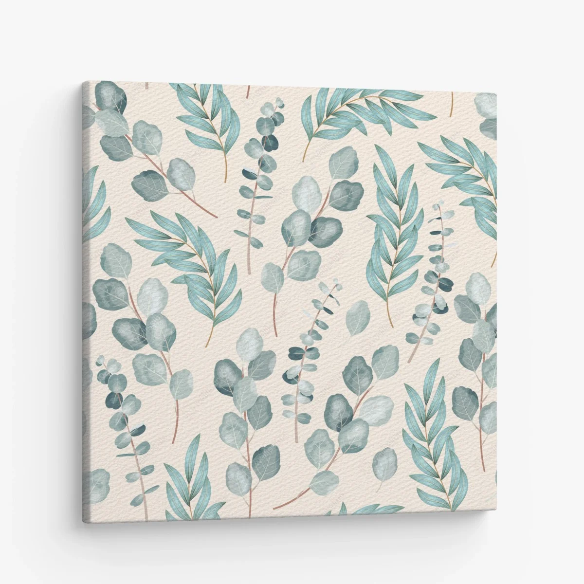 Leinwandbild pastell eukalyptus blattmuster – Wallnifity® Leinwandbild pastell eukalyptus blattmuster – Wallnifity®