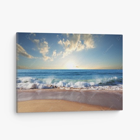 Leinwandbild ruhiger sonnenuntergang am strand – Wallnifity®