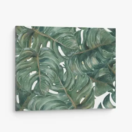 Leinwandbild monstera blätter in aquarell – Wallnifity®