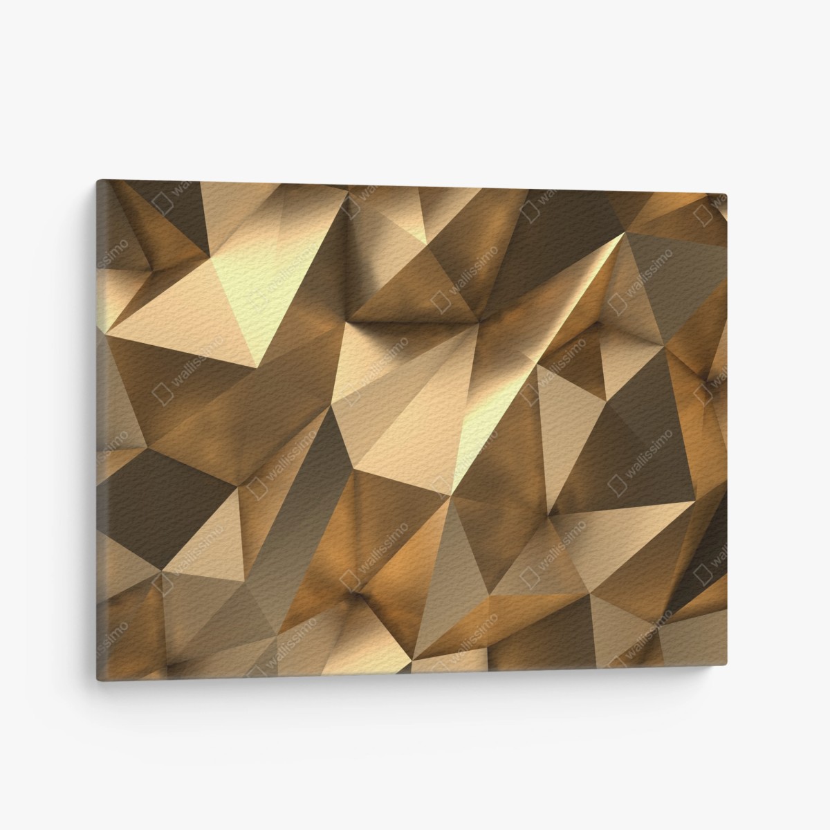 Leinwandbild goldene geometrische facetten – Wallnifity®