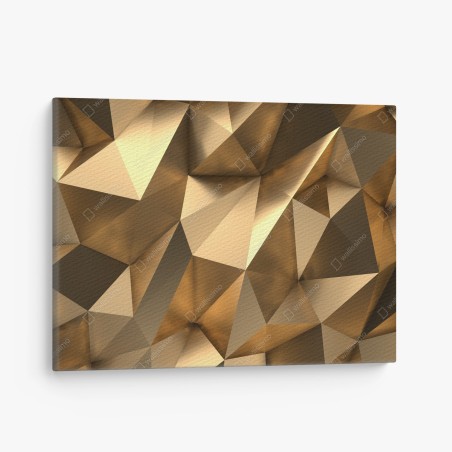 Leinwandbild goldene geometrische facetten – Wallnifity®