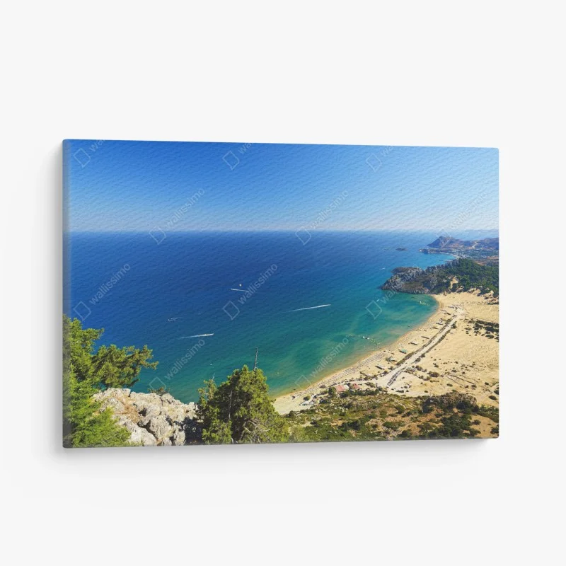 Leinwandbild ruhige türkisfarbene küstenpanorama