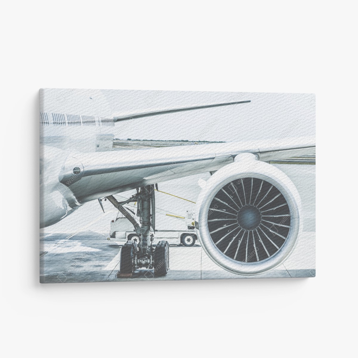 Leinwandbild nahaufnahme triebwerk am terminal – Wallnifity®