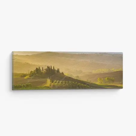 Leinwandbild nebliger morgen über Val d'Orcia – Wallnifity®