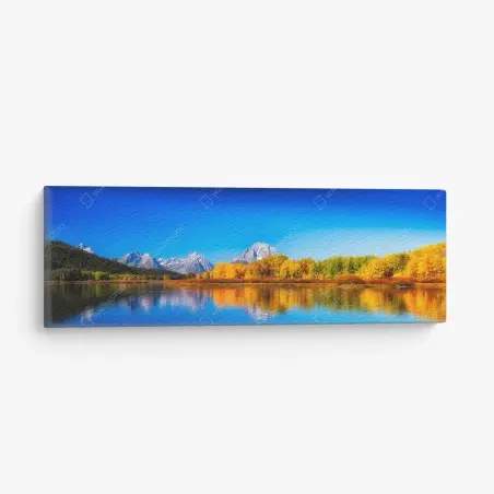 Leinwandbild herbstliche berge und seenlandschaft – Wallnifity®