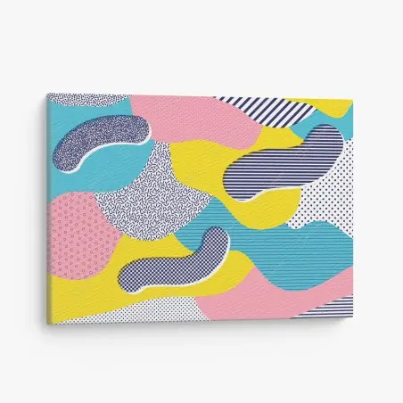 Leinwandbild verspieltes abstraktes memphis-muster – Wallnifity®