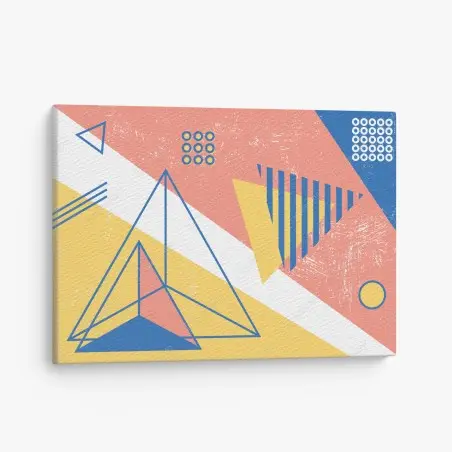 Leinwandbild pastellfarbene geometrische komposition – Wallnifity®